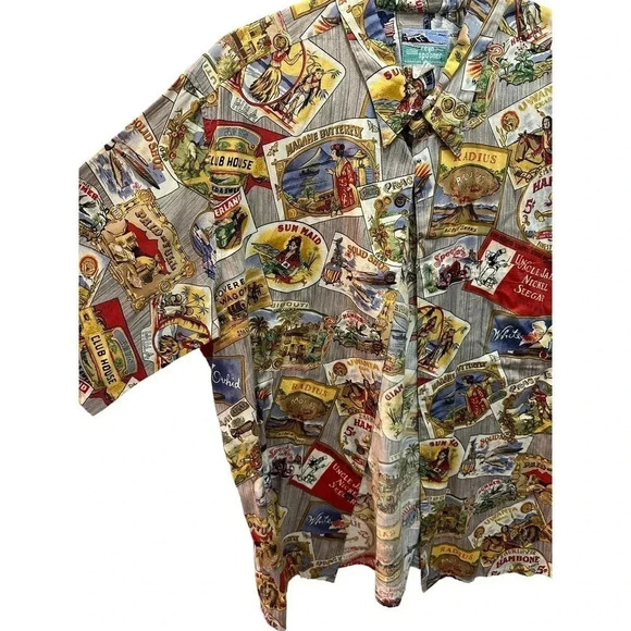 Reyn Spooner Men's 100%‎ Cotton Short Sleeve Button Down Hawaiian Shirt Size XL - Picture 2 of 9